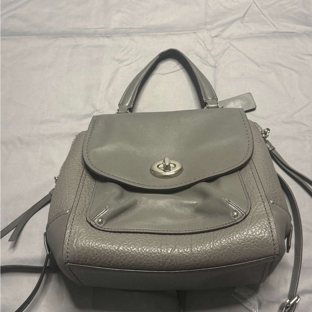Coach Gray Leather Satchel